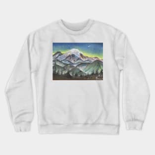 The mountains at night Crewneck Sweatshirt